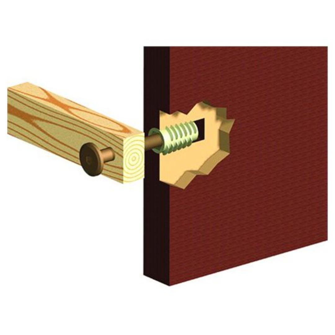 THREADED WOOD INSERT NUTS M4 M5 M6 M8 M10 HEX DRIVE SCREW FIXINGS TYPE ...