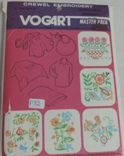 Vogart Master Pack #2004 Crewel/Embroidery Transfer - 5 Sheets