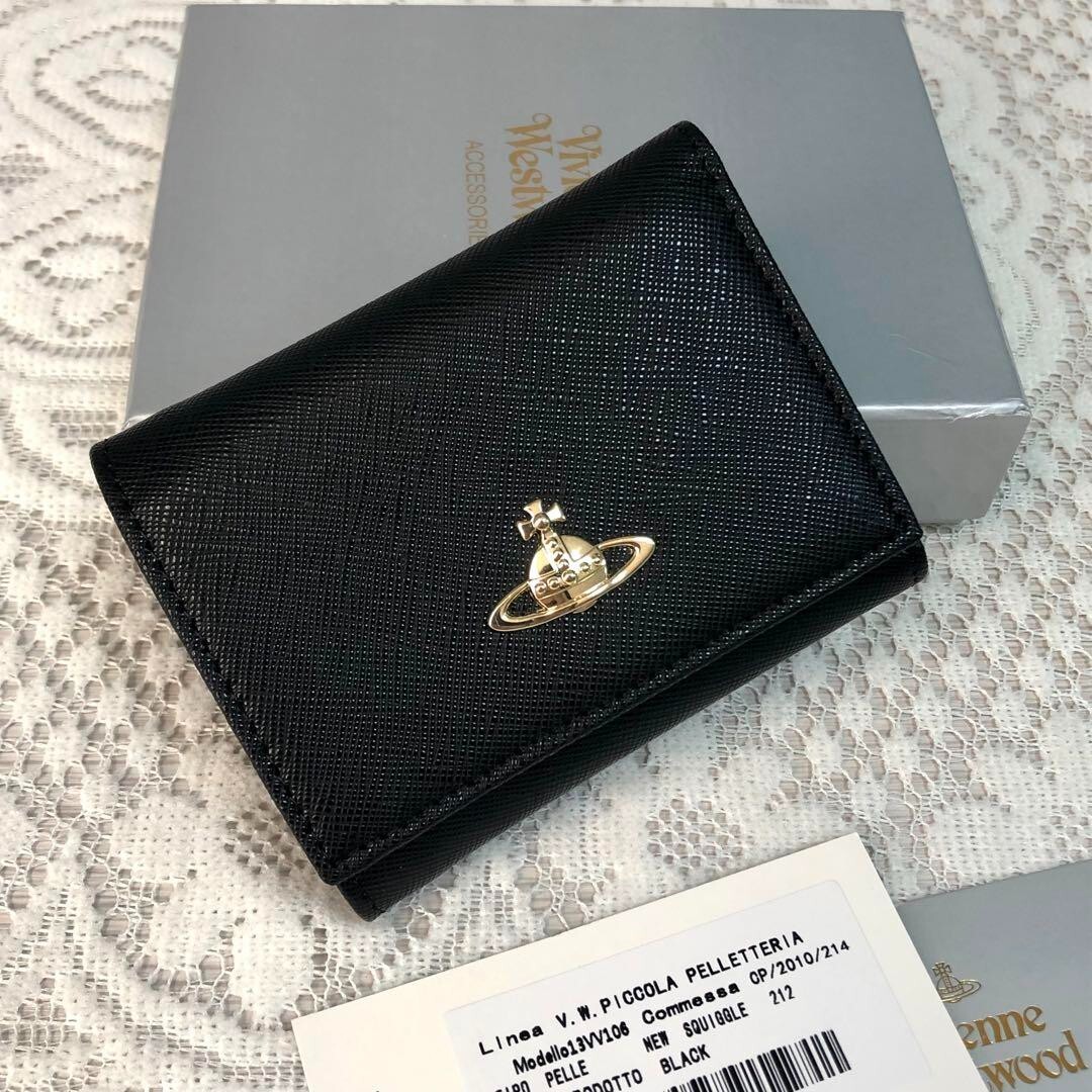 Authentic Vivienne Westwood wallet tri-fold clasp orb