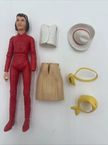 Vintage 1973 Marx Best Of The West 9” Janice West Red Figure w/Vest & Skirt EUC