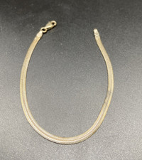 Designer SU Sterling Silver Herringbone Bracelet
