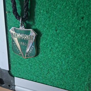 Newmarket 1960 horse racing private stands badge & pin