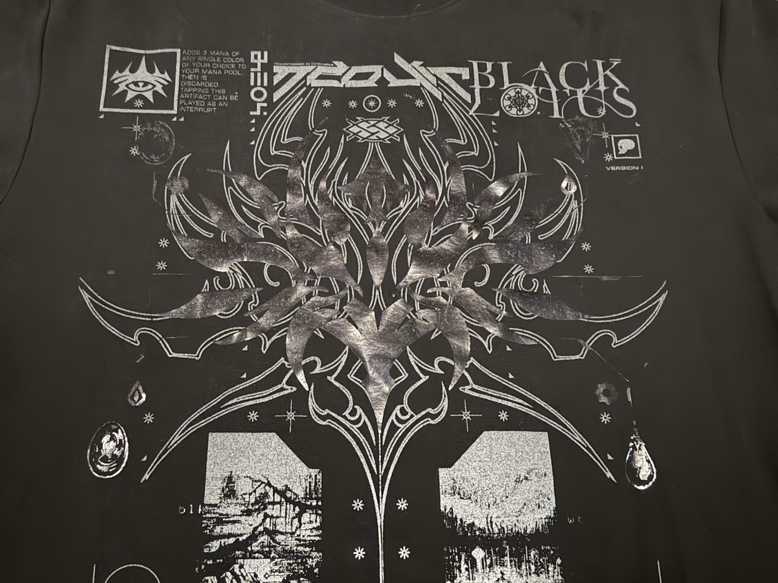 Neo4ic Black Lotus Magic the Gathering Graphic T-Shirt Size Large view 2