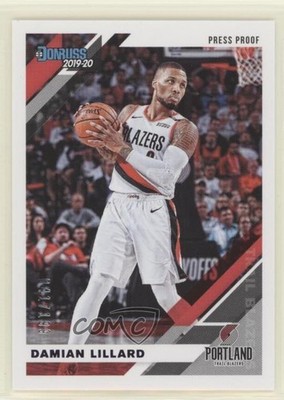2019-20 Panini Donruss Press Proof Purple 41/199 Damian Lillard #163 s3g