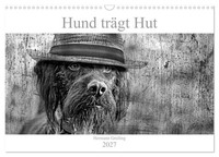 "Calendar 2027 · US Version · Dog Wears Hat (Wall Calendar 2027 17\" × 12\" Landsca"