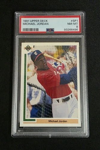 1991 Upper Deck Michael Jordan Rookie RC #SP1 PSA 8 NM-MT Chicago White Sox