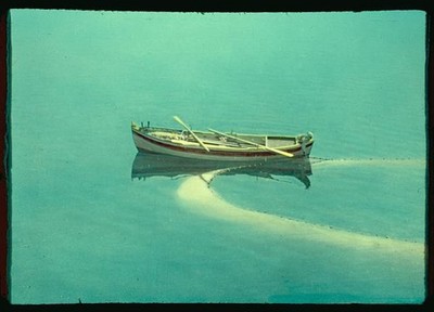 Around the Sea of Galilee. Control boat at loop of drag-net. Bethsaida
