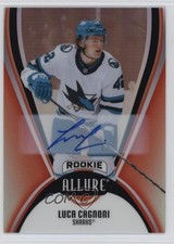 2025-26 Upper Deck Allure Rookies Red Rainbow Auto Luca Cagnoni #139 Auto 17sq