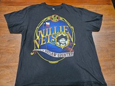 Zion Rootwear- Willie Nelson Outlaw Country Black Tshirt Size XL