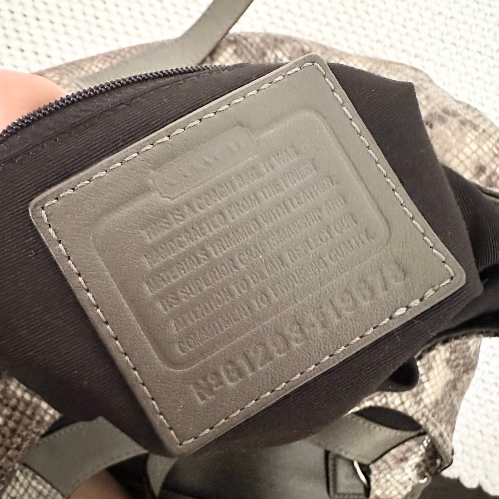 Coach Maggie Python Madison Embossed Leather Beig… - image 10