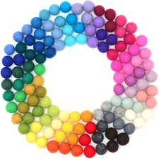 Wool Felt Balls, Felt Pom Pom Balls 120 Pieces 1.5 Cm - 0.6 Inch, Handmade ...