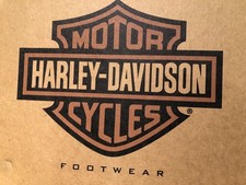 Harley Davidson Womens Leather Zip Motorcycle Boots Size 6.5" Black 82016