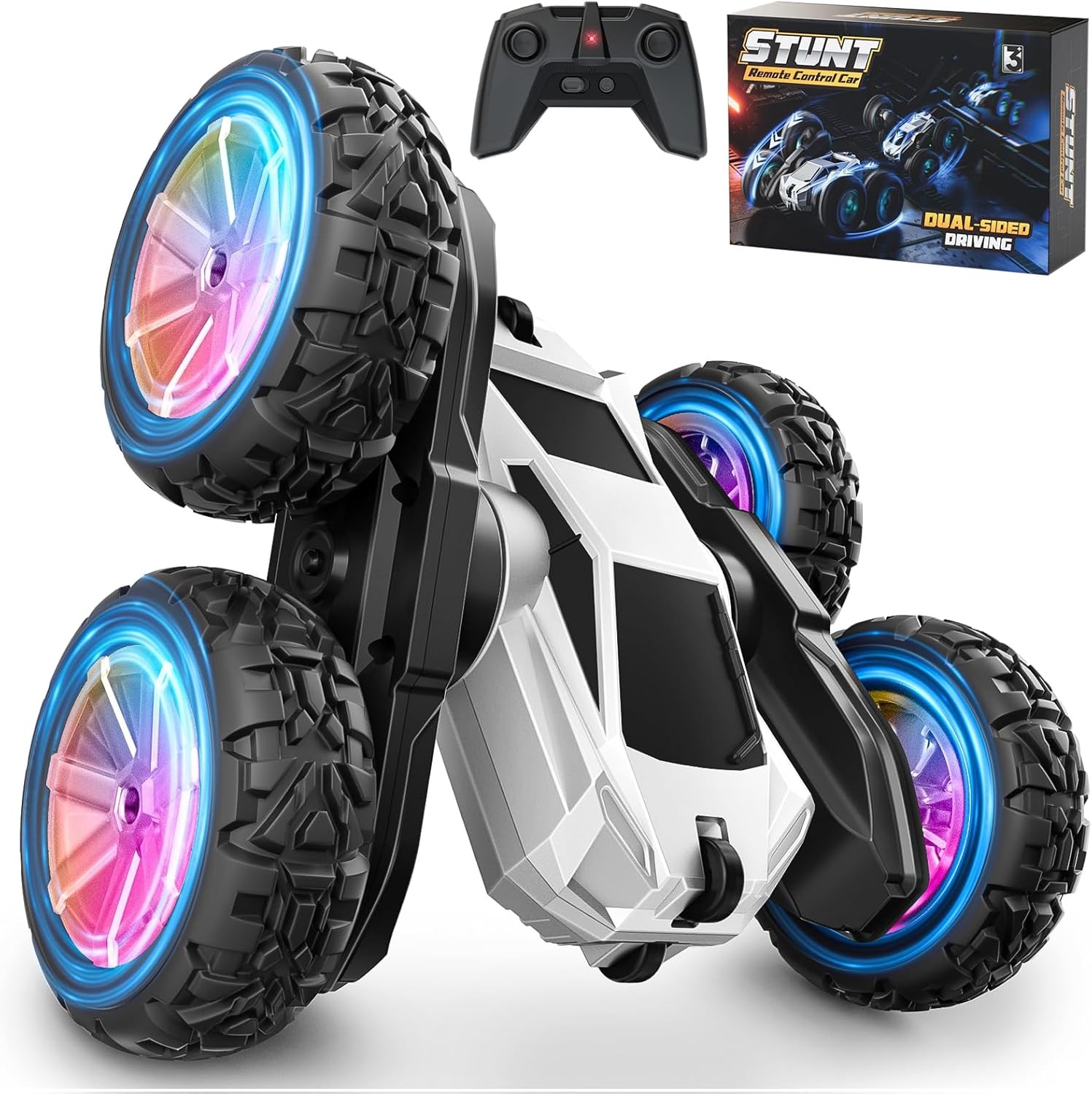 , Rc Cars Toys For Boys Age 4-7 6-12, 4wd Stunt Car...