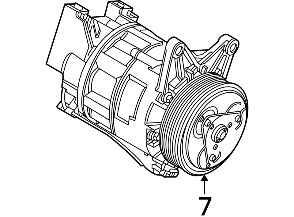Compresor de aire acondicionado Infiniti QX60 NISSAN PATHFINDER 3,5 L 926006SA0C 2022 2024 19K Foto 4 de 4
