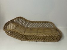 BASKET ONLY Antique Infant Baby Wicker Basket For Scale - No Scale Available