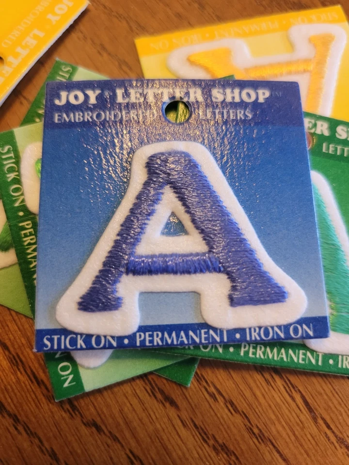 Vintage Lot Stick-On Permanent Patches Assorted Alphabets Embroidered Iron-On - Image 3 of 4