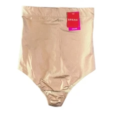 Spanx Suit Your Fancy High-Waist Thong Shapewear Beige Size Small NWT