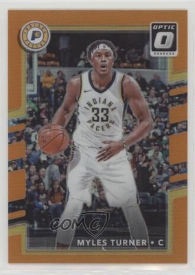 2017-18 Panini Donruss Optic Orange Prizm 54/199 Myles Turner #58 0b3