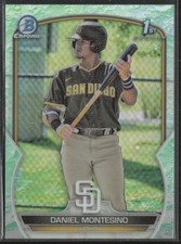 2023-24 Topps Bowman Chrome Daniel Montesino BCP-114 Chrome Prospects 1st Ref...