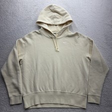 Nike Womens Sportswear Essential Fleece Hoodie Cream Off White XS BV4126-113