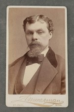 Antique ZIMMERMAN GALLERY St. Paul PORTRAIT OF A GENTLEMAN Cabinet Card CDV