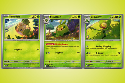 Sewaddle Swadloon Leavanny, Evolution Line, 3 Card Set, 2025 White Flare
