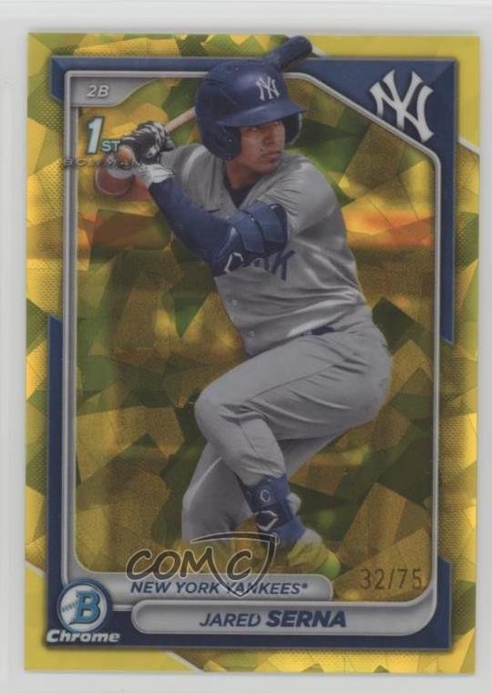 2024 Bowman Sapphire Edition Chrome Prospects Yellow /75 Jared Serna #BCP-68