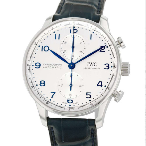 Authentic IWC Portuguese Chronograph IW371605 SS Automatic  #260-007-148-2415