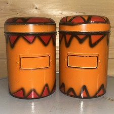 2 Barattoli Caffè Zucchero Scatole Pubblicitarie Knoor Arta Modernariato Vintage