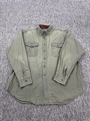 Vtg Chaps Ralph Lauren Shirt XL Boy Scout Label Country Cottons Safari Twill 90s