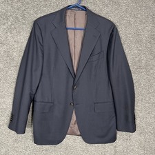SUITSUPPLY Blazer Lazio La Spalla Navy Sz 42 Slim Vitale Barberis Canonico Italy