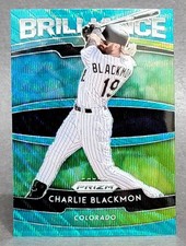 2020 Panini Prizm Brilliance Prizms Teal Wave #B-10 Charlie Blackmon