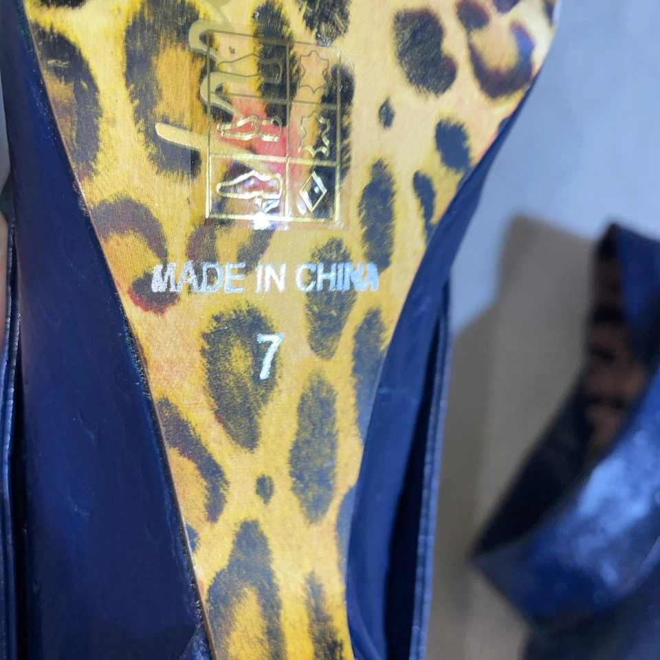 Irregular Choice Women’s Fashion Heels Size 7 M Blue Leather Going Out Party Fun - Image 3 of 4