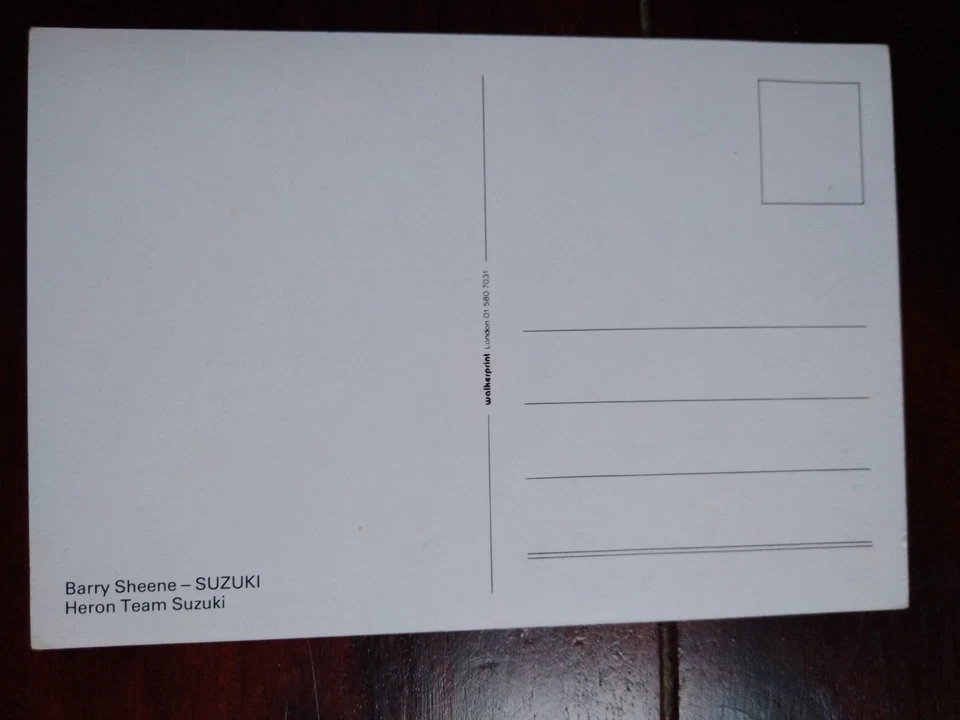 Autogrammkarte von Motorradweltmeister Barry Sheene England handsigniert - Bild 2 von 2