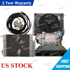 Universal 12V Cooling Air Conditioning Under Dash Electric A/C Kit Compressor 