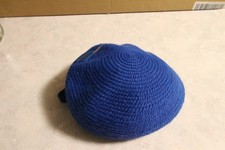 Hat Pillbox Vintage Royal Blue Kint An Everette Needlepoint Original Ribbon Trim