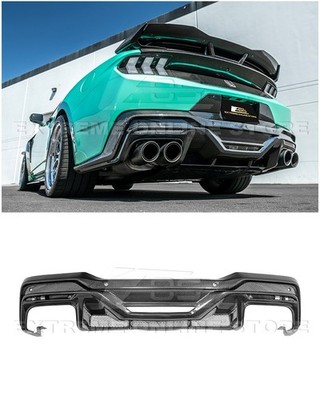 For 24-Up Ford Mustang S650 Dark Horse Style CARBON FIBER Rear Bumper Diffuser