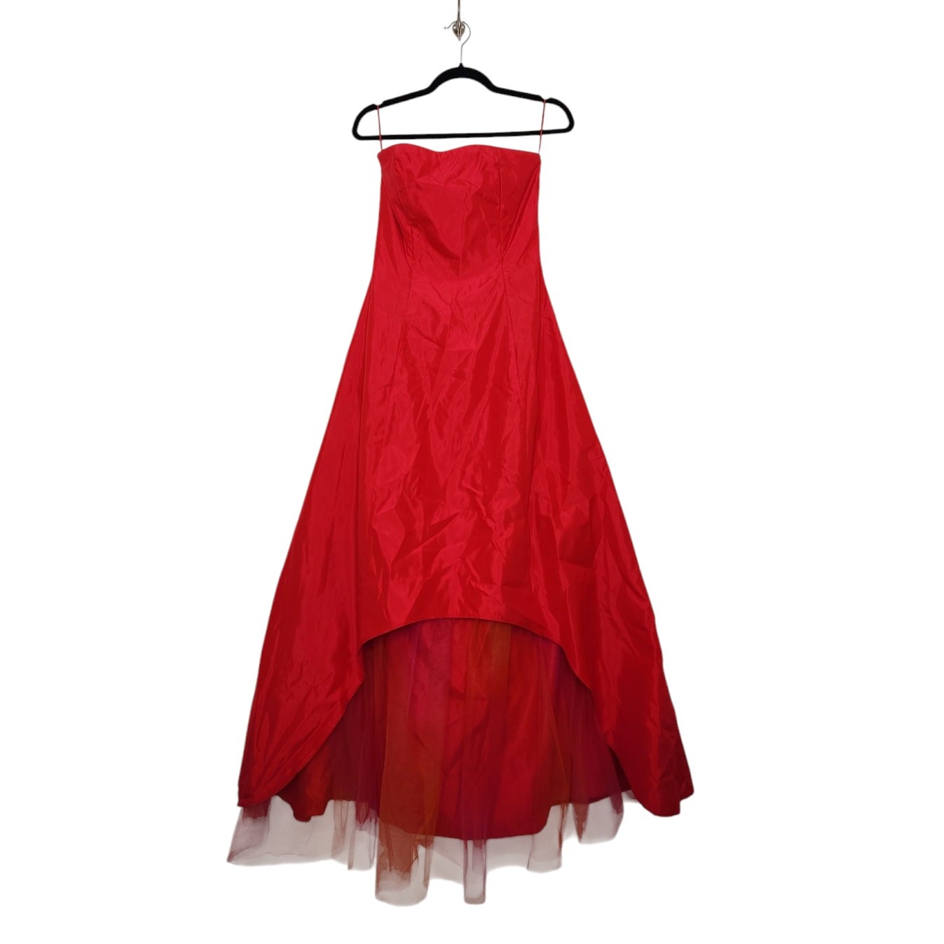 Vintage y2k Gunne Sax Jessica McClintock  Size 5 Red Strapless Puffy Prom Dress