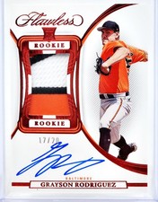 📈 GRAYSON RODRIGUEZ ROOKIE PATCH AUTO 📈 2023 FLAWLESS RUBY AUTOGRAPH SIGNATURE