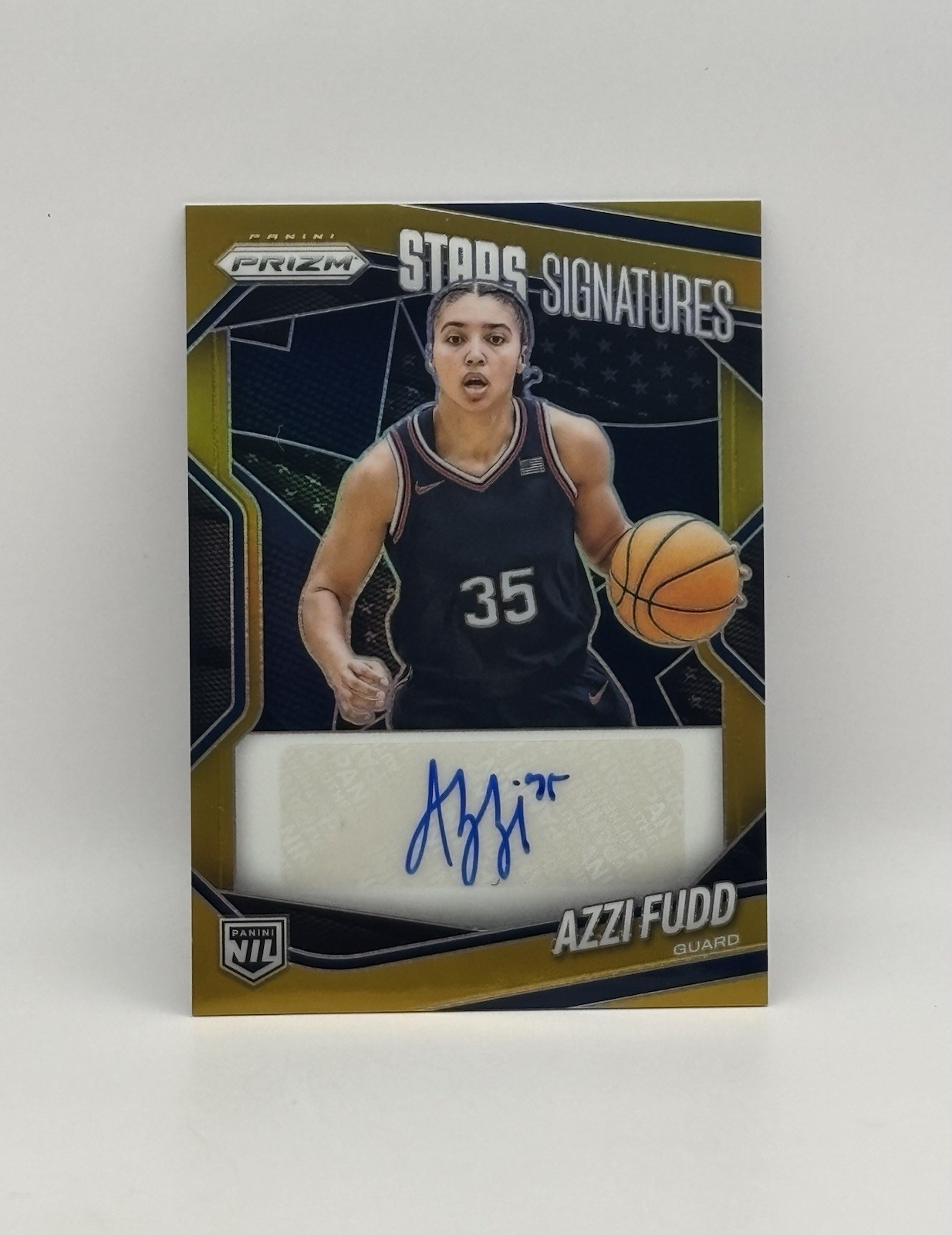 2025 Panini Prizm Basketball Azzi Fudd /10 Gold Star Signatures Auto #PSS-AZZ