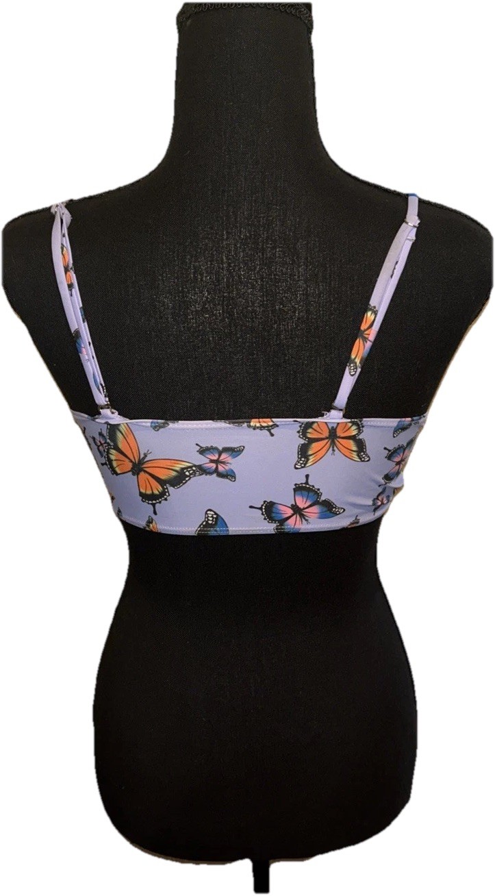 Small Multicolor Butterfly Pattern Spaghetti Stra… - image 7