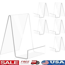 Clear Acrylic Book Stand Display Holder Reading Artworks Cookbooks Exhibits New