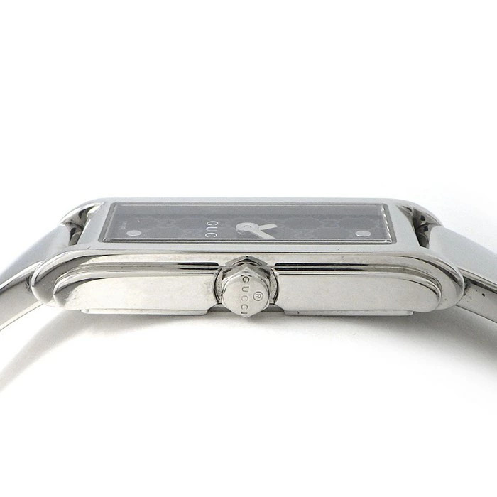 GUCCI Bangle 109 Horsebit Rectangular GG Black Di… - image 2