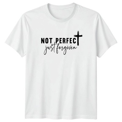 Not Perfect Just Forgiven T-Shirt Glaube Christentum Ostern Geschenk für Sie und Ihn