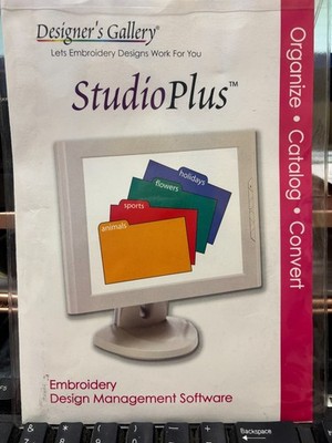 DESIGNER'S GALLERY STUDIO PLUS DESIGN ORGANIZATION MANAGEMENT SOFTWARE EMBROIDER