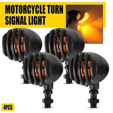 For 12V Amber Turn Motorcycle Signal Light Front Blinker Rear L&R 4x(2 Wires)