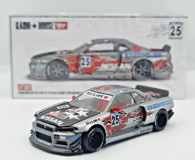 CHASE! Mini GT Kaido House KHMG197 Nissan Skyline GT-R R34 Kaido Star Racing V1
