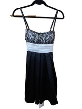 Formal Tea length womens Dress /Sz 11/ Black/White / Brand New