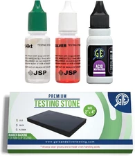 Gold/Silver Test Acid Tester Kit 10k 14k .999 .925 Sterling Testing Stone... 
