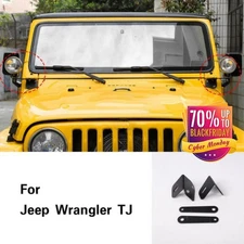 For 1997-2006 Jeep Wrangler TJ LED Light Windshield A-Pillar Mount Brackets Kits